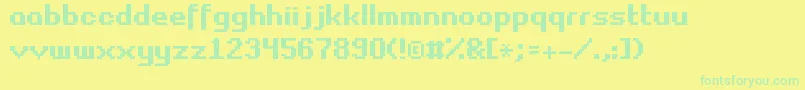 FasttrackerIi Font – Green Fonts on Yellow Background