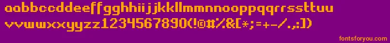 FasttrackerIi Font – Orange Fonts on Purple Background