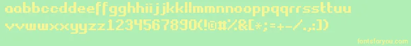 FasttrackerIi Font – Yellow Fonts on Green Background