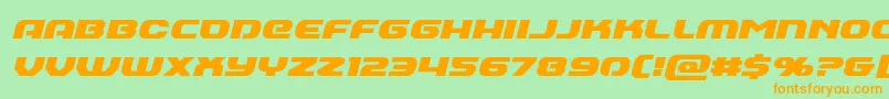 Annapolisital Font – Orange Fonts on Green Background