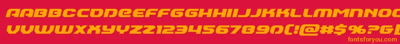 Annapolisital Font – Orange Fonts on Red Background