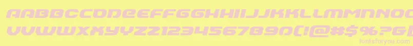 Annapolisital Font – Pink Fonts on Yellow Background