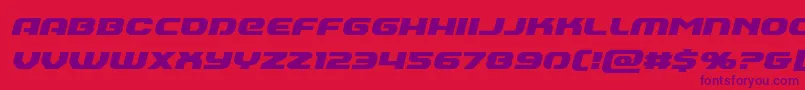 Annapolisital Font – Purple Fonts on Red Background