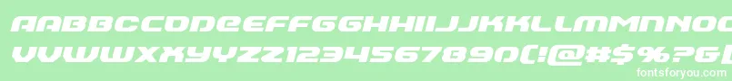 Annapolisital-Schriftart – Weiße Schriften auf grünem Hintergrund