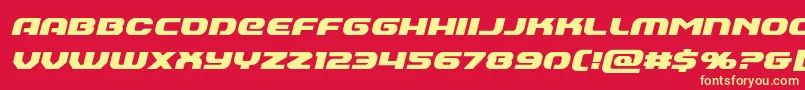 Annapolisital Font – Yellow Fonts on Red Background