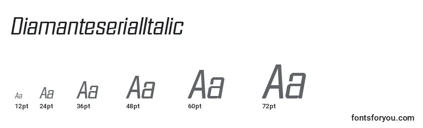 DiamanteserialItalic Font Sizes