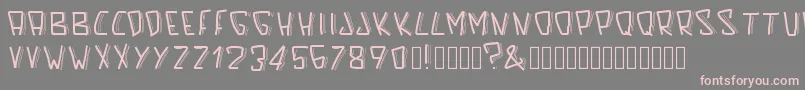 Pwscaredfont Font – Pink Fonts on Gray Background