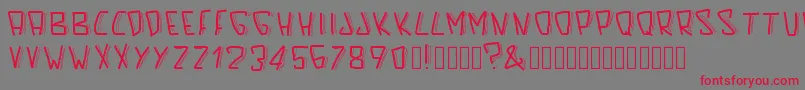 fuente Pwscaredfont – Fuentes Rojas Sobre Fondo Gris
