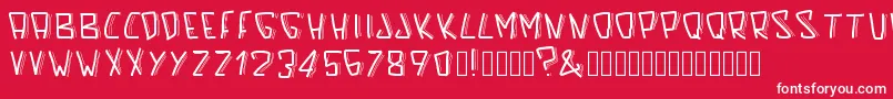 Pwscaredfont Font – White Fonts on Red Background