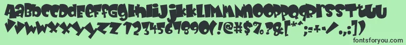 Babyk ffy Font – Black Fonts on Green Background