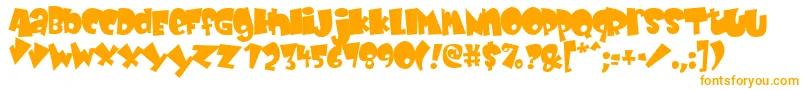 Babyk ffy Font – Orange Fonts on White Background