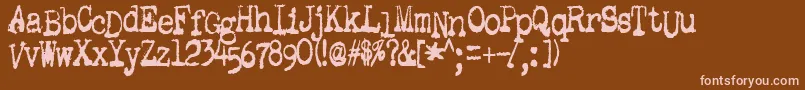 GutterVomit Font – Pink Fonts on Brown Background