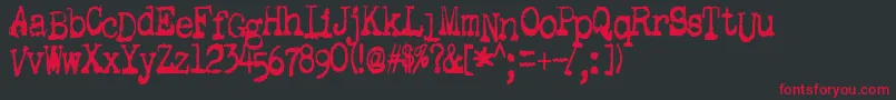 GutterVomit Font – Red Fonts on Black Background