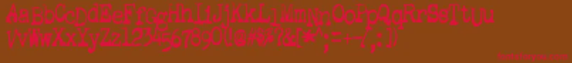 GutterVomit Font – Red Fonts on Brown Background