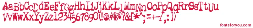 GutterVomit Font – Red Fonts on White Background