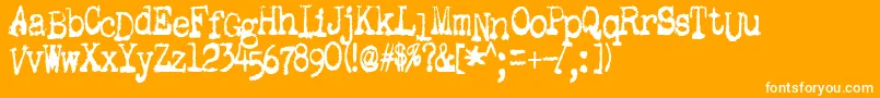 フォントGutterVomit – オレンジの背景に白い文字
