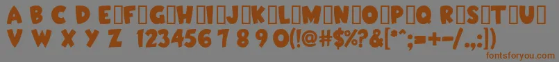 Toon Font – Brown Fonts on Gray Background