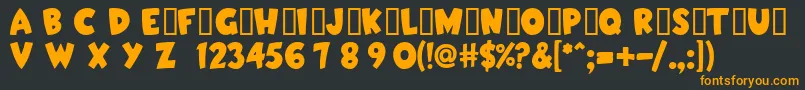 Toon Font – Orange Fonts on Black Background