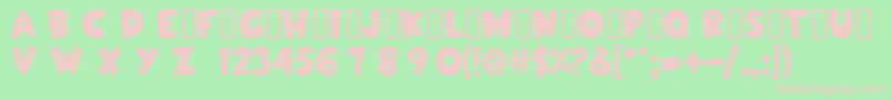 Toon Font – Pink Fonts on Green Background