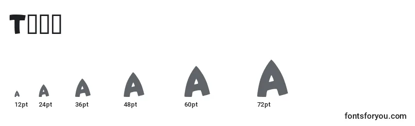 Toon Font Sizes