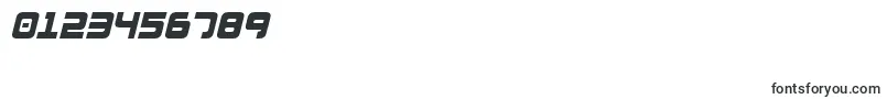 ExedoreCondensedItalic-Schriftart – Schriften für Zahlen und Nummern