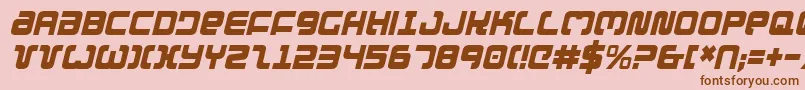 ExedoreCondensedItalic Font – Brown Fonts on Pink Background