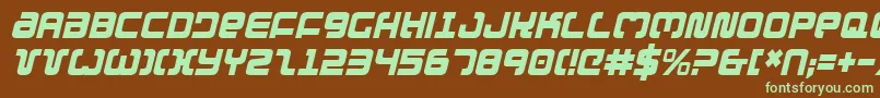 ExedoreCondensedItalic Font – Green Fonts on Brown Background