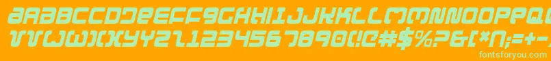 ExedoreCondensedItalic Font – Green Fonts on Orange Background