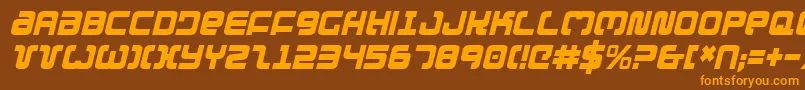 ExedoreCondensedItalic Font – Orange Fonts on Brown Background