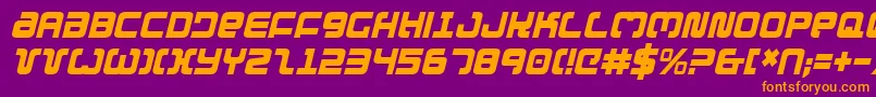 ExedoreCondensedItalic Font – Orange Fonts on Purple Background