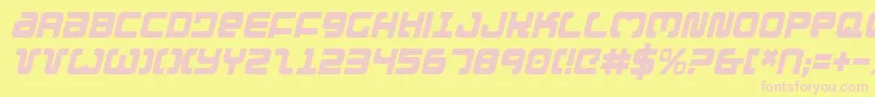 ExedoreCondensedItalic Font – Pink Fonts on Yellow Background