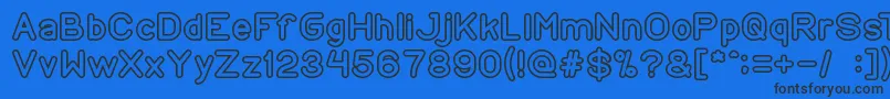 CopyPaste Font – Black Fonts on Blue Background