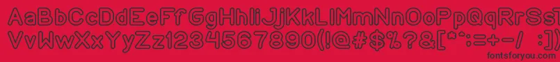 CopyPaste Font – Black Fonts on Red Background