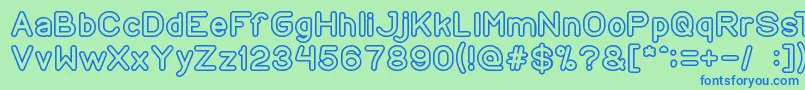 CopyPaste Font – Blue Fonts on Green Background