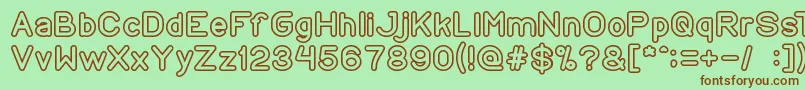 CopyPaste Font – Brown Fonts on Green Background