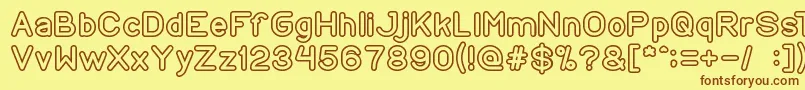 CopyPaste Font – Brown Fonts on Yellow Background