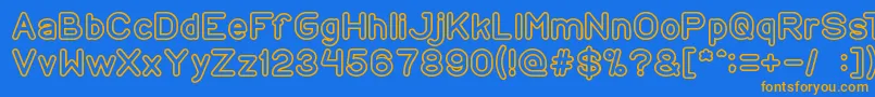 CopyPaste Font – Orange Fonts on Blue Background