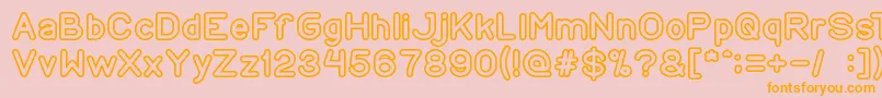 CopyPaste Font – Orange Fonts on Pink Background