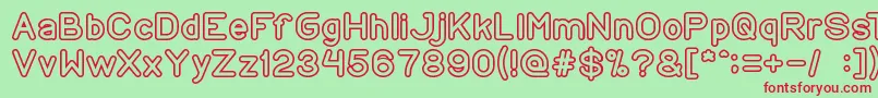 CopyPaste Font – Red Fonts on Green Background