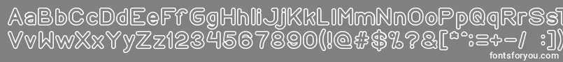 CopyPaste-Schriftart – Weiße Schriften auf grauem Hintergrund