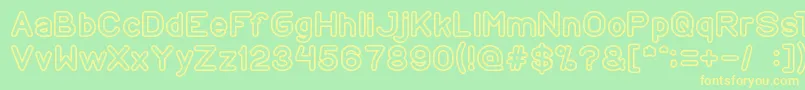 CopyPaste Font – Yellow Fonts on Green Background