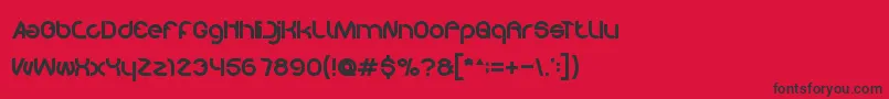 フォントWe – 赤い背景に黒い文字