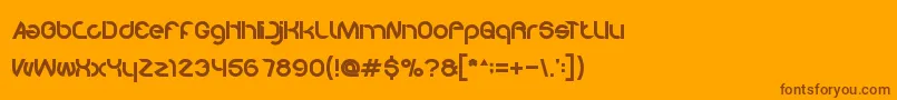 We Font – Brown Fonts on Orange Background