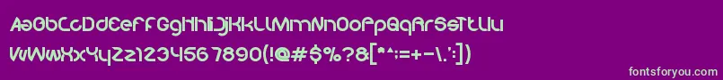 We Font – Green Fonts on Purple Background