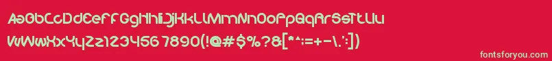 フォントWe – 赤い背景に緑の文字