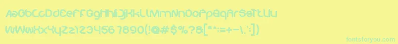 We Font – Green Fonts on Yellow Background