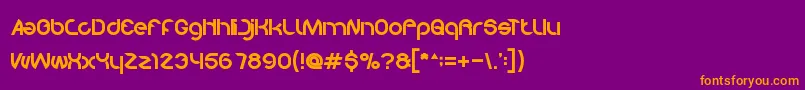 We Font – Orange Fonts on Purple Background