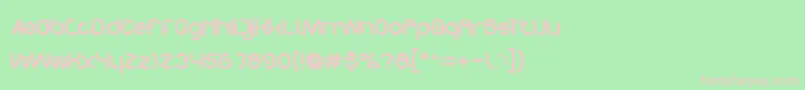 We Font – Pink Fonts on Green Background