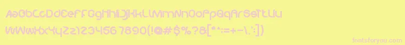 We Font – Pink Fonts on Yellow Background