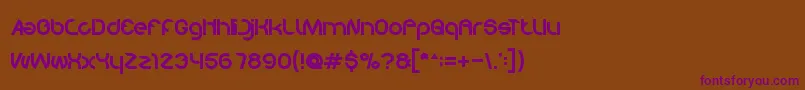 We Font – Purple Fonts on Brown Background